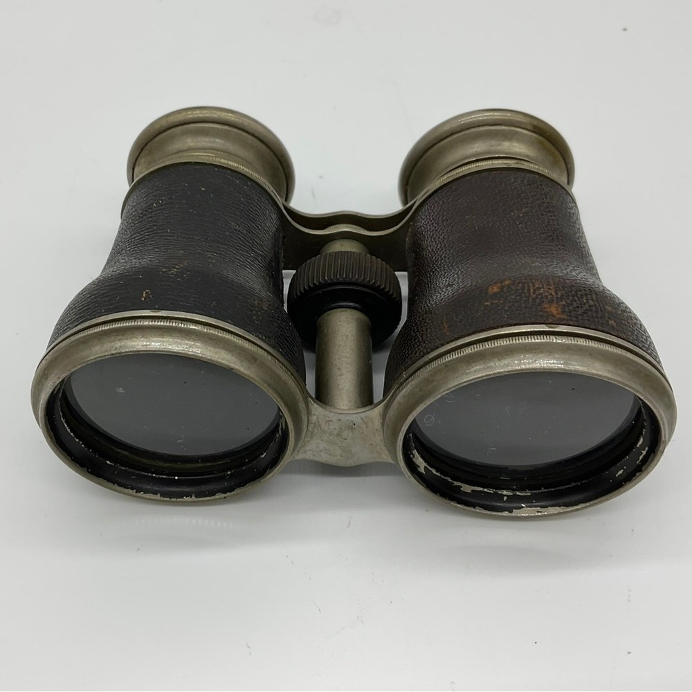 Vintage Le Jockey Club Paris Leather Opera Theatre Binoculars Made in France